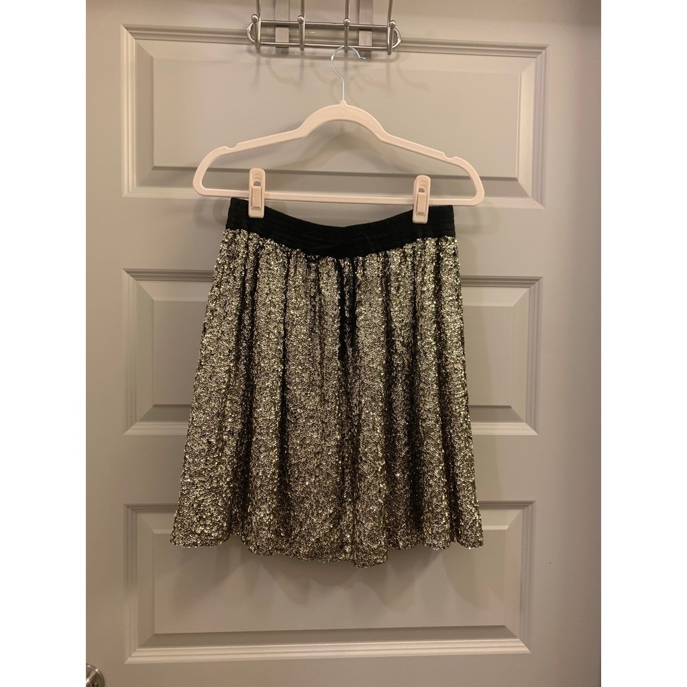 Essentiel Antwerp Gold Sequin Skirt